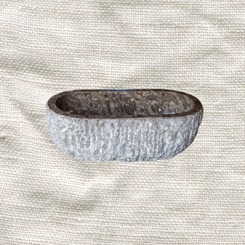 Marble Baby Tub Grey 88x45x30cm