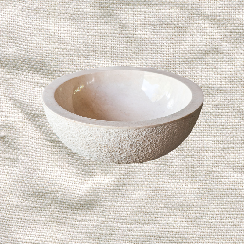 Marble Hammer Basin White 40x40x15cm
