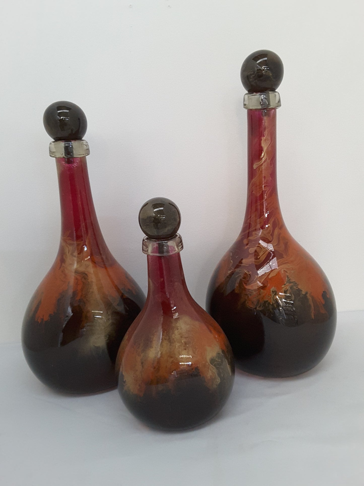 Red Tiger Oval Decorative Vase 18x18x36cm
