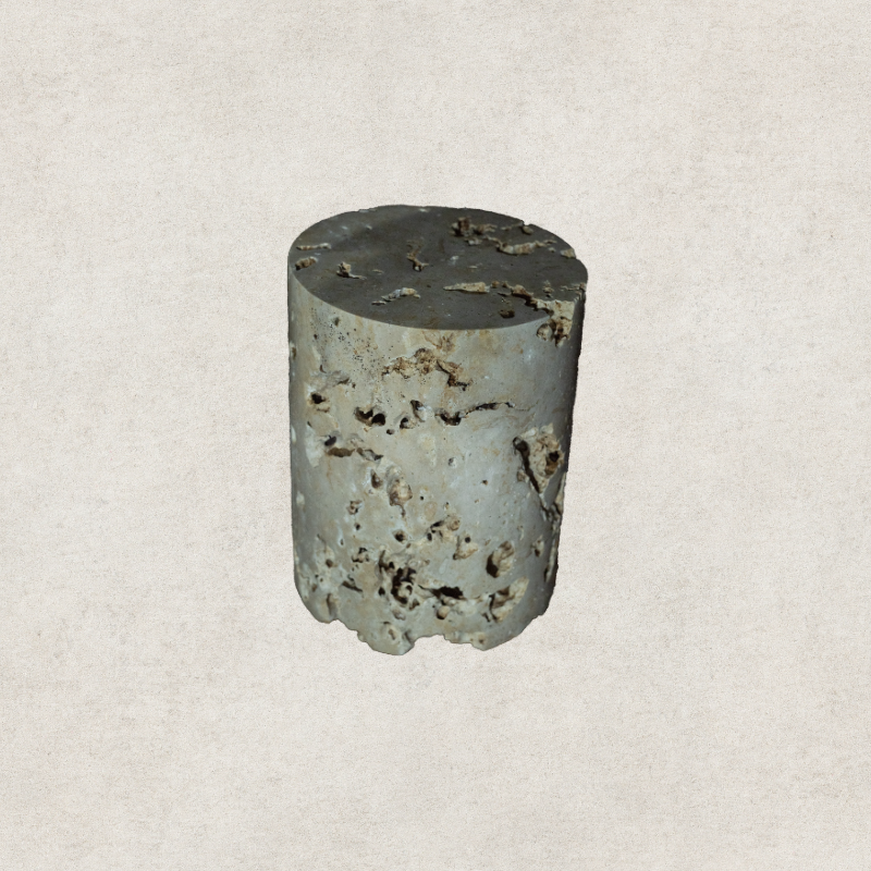 Round Marble Erosion Side Table