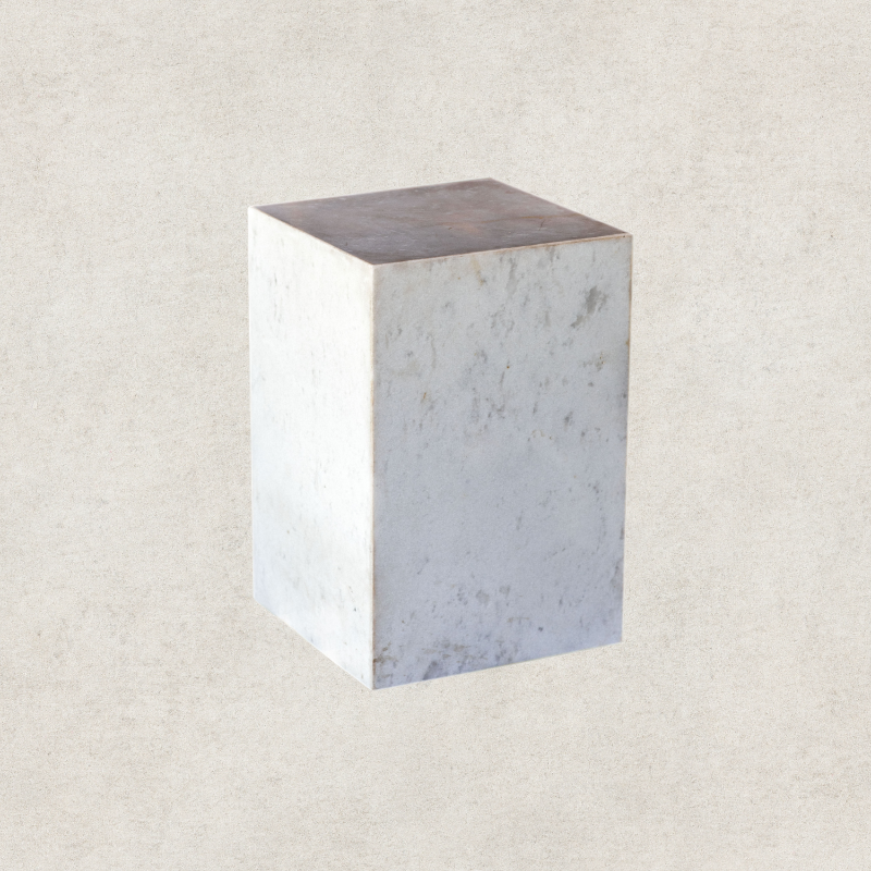 White Carrara Marble - Hollow Stool