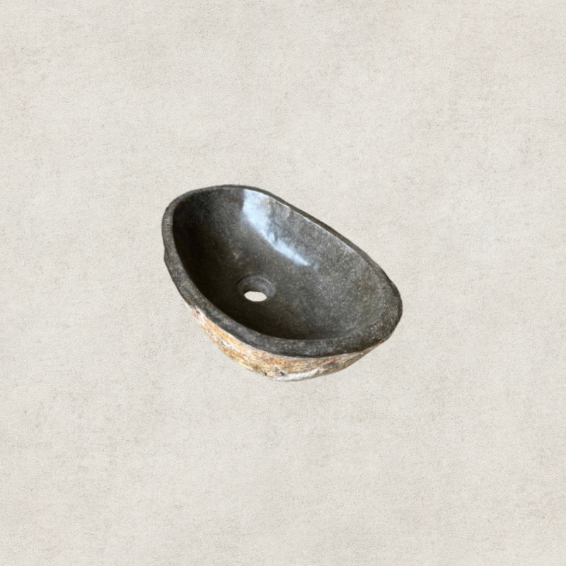 River Rock Basin Oval Thick Lip