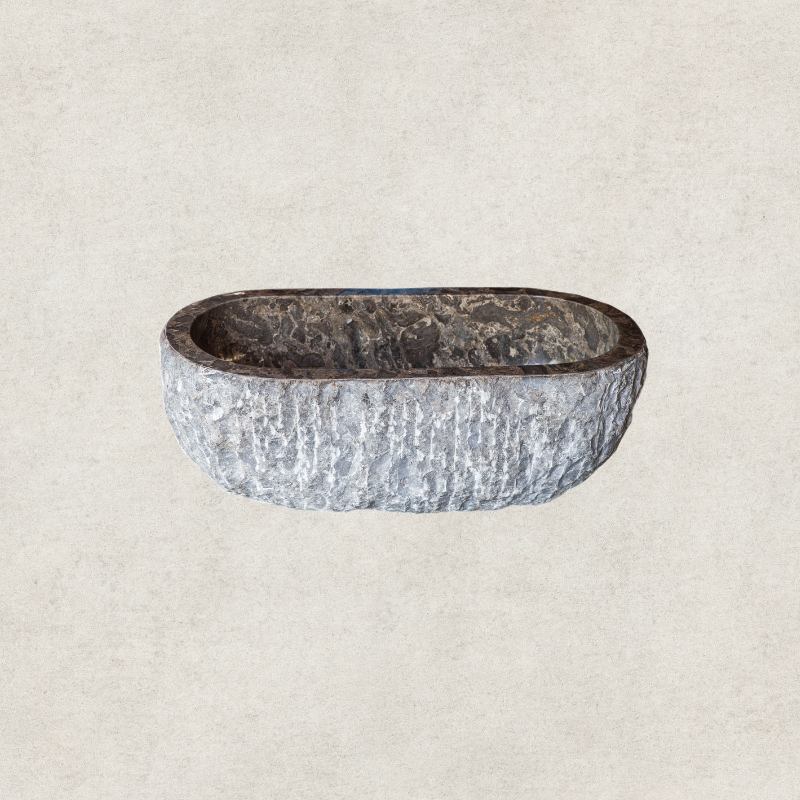 Marble Baby Tub Grey 88x45x30cm