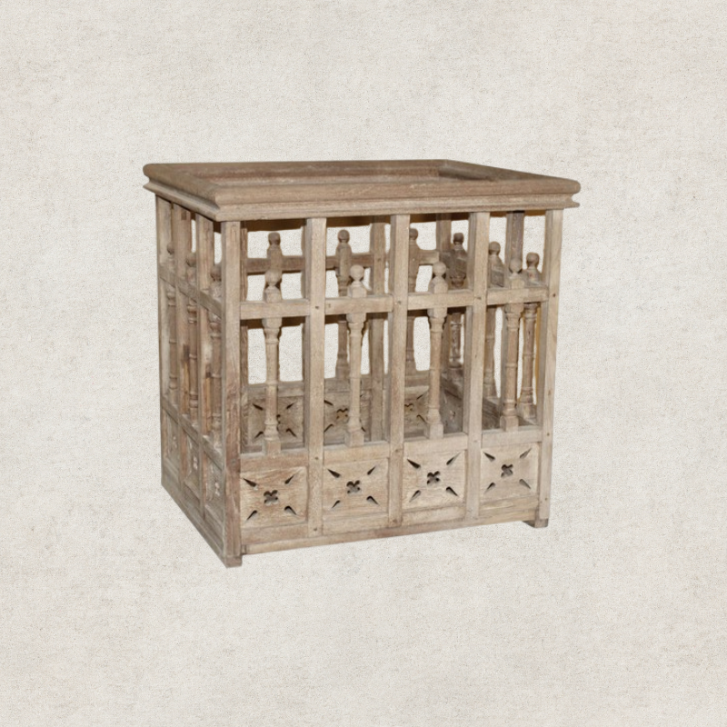 Balustrade-Style Wooden Planters 97x75x97cm