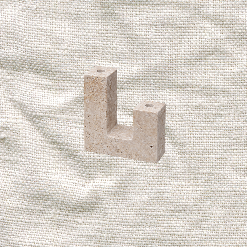 Travertine Candle Holder – Smooth