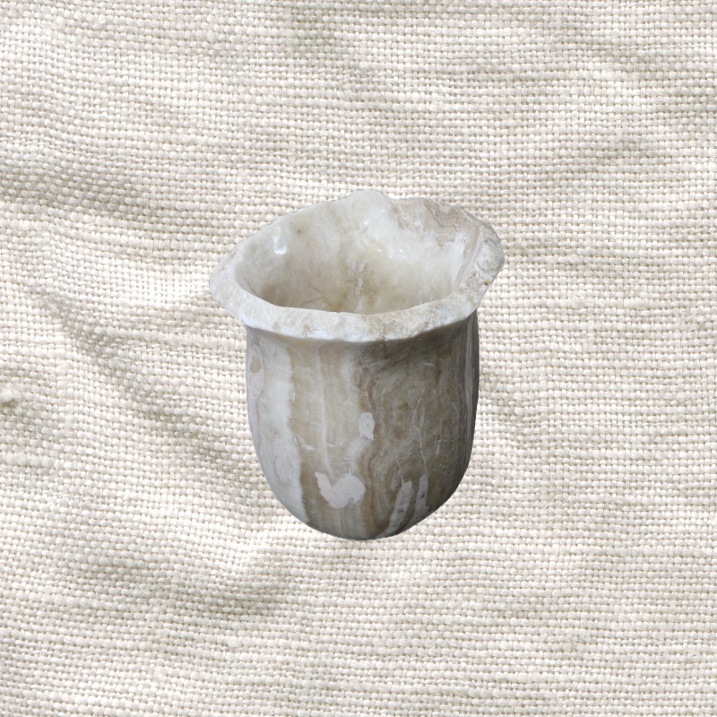 Polished White Onyx Pot