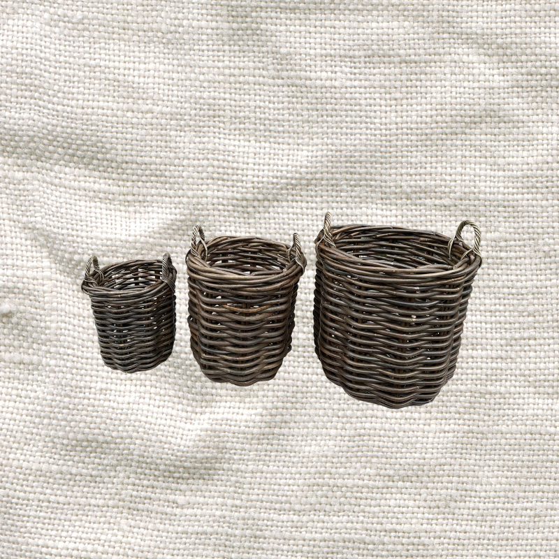 Jungle Grey Round Basket 50x50x50cm