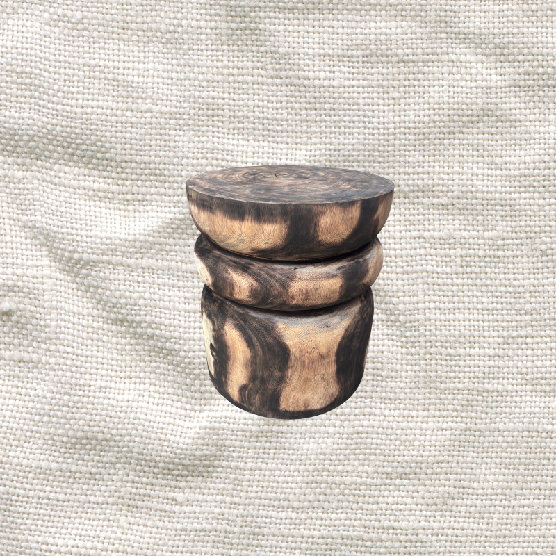 Round Meh Wood Stool