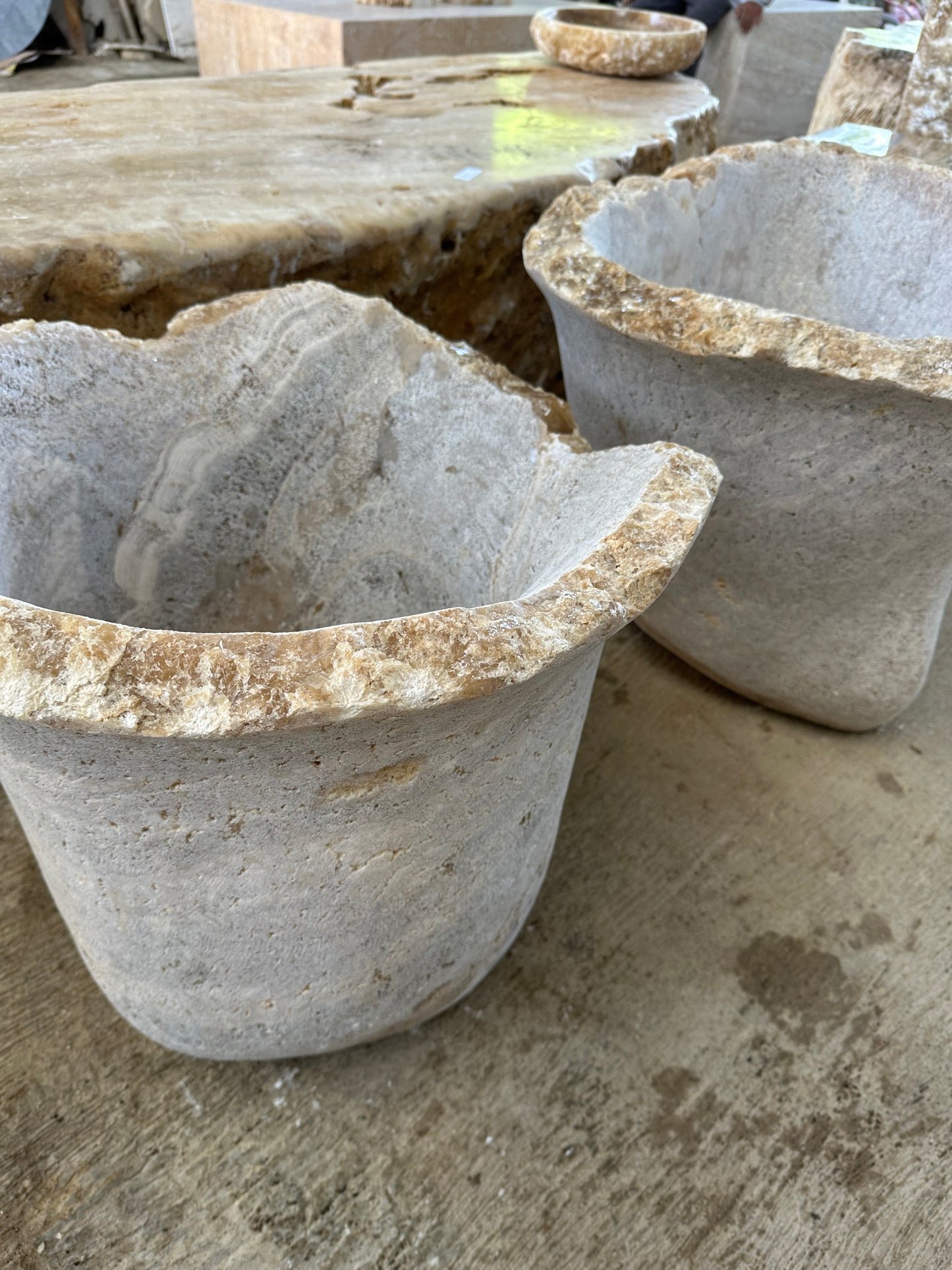 White Onyx Pot