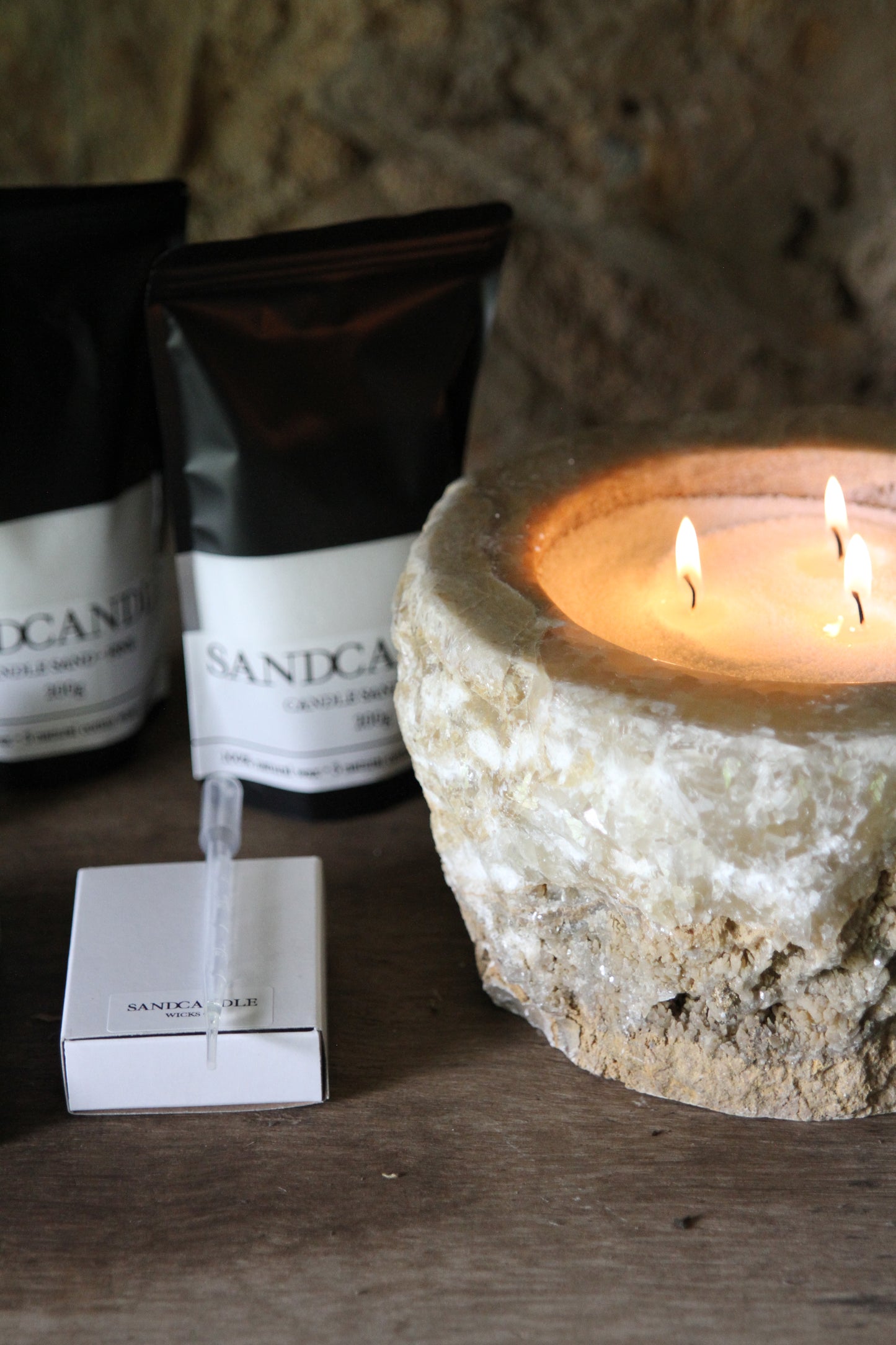 Round Onyx Candle Holder