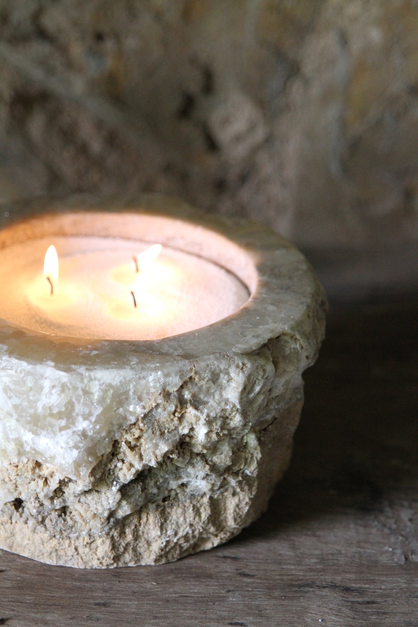 Round Onyx Candle Holder