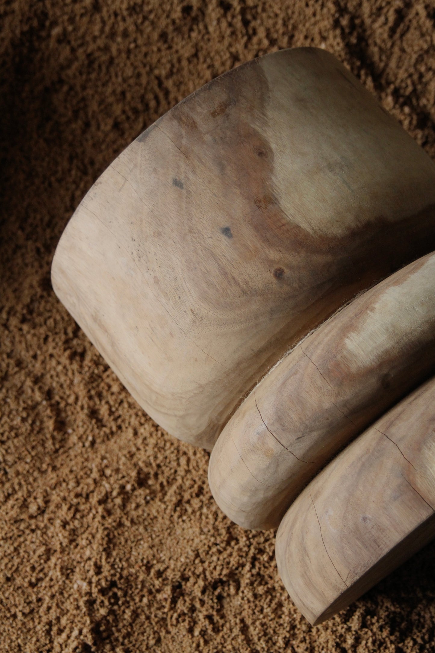 Round Meh Wood Stool