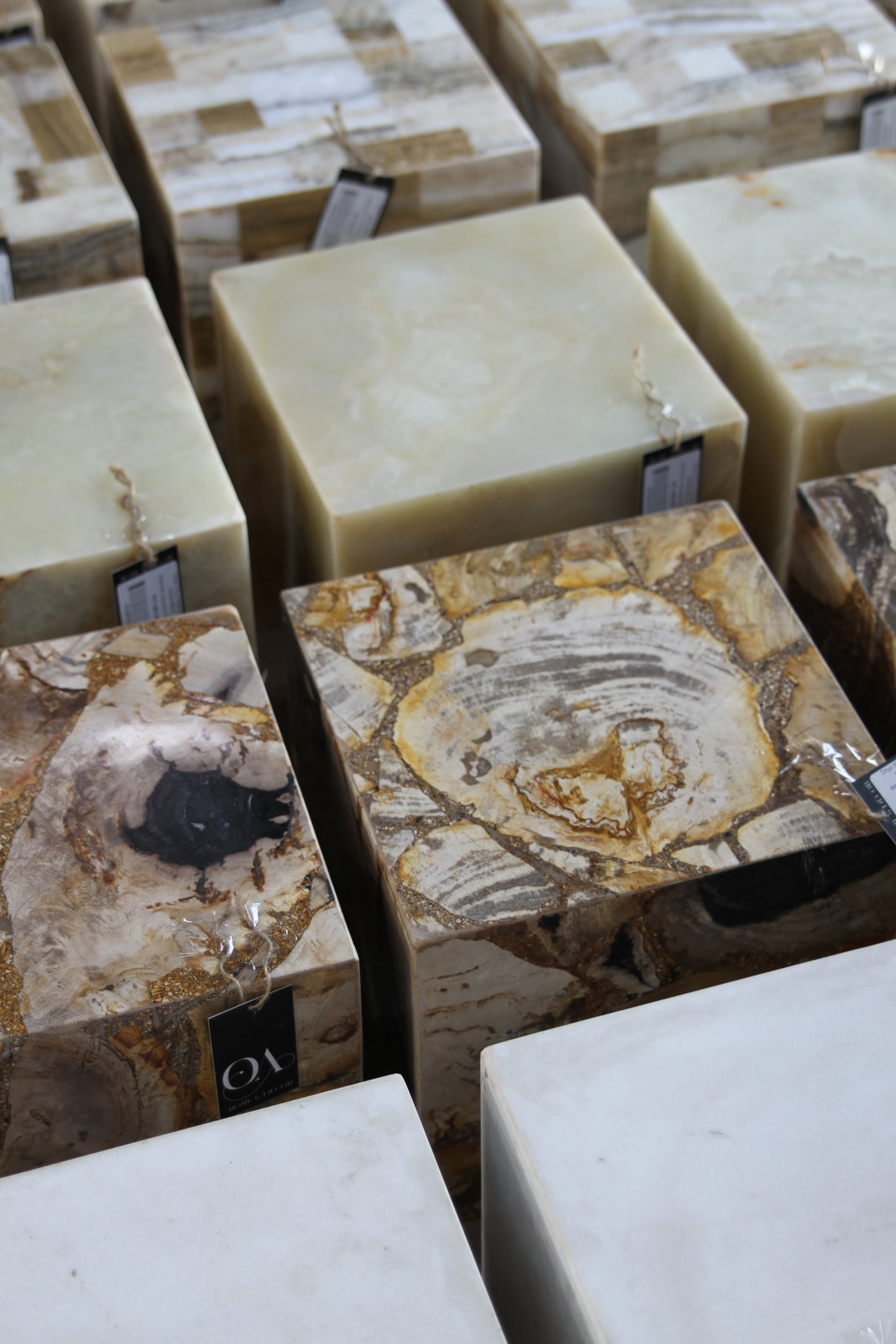 Brown Petrified Wood - Hollow Stool