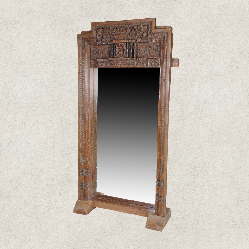 Carved Standing Mirror