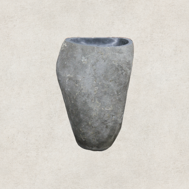 Freestanding River Rock Basin