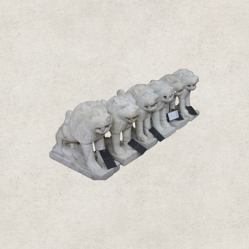 Carved Marble Lion