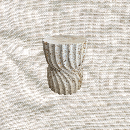 Travertine Swirl Side Table