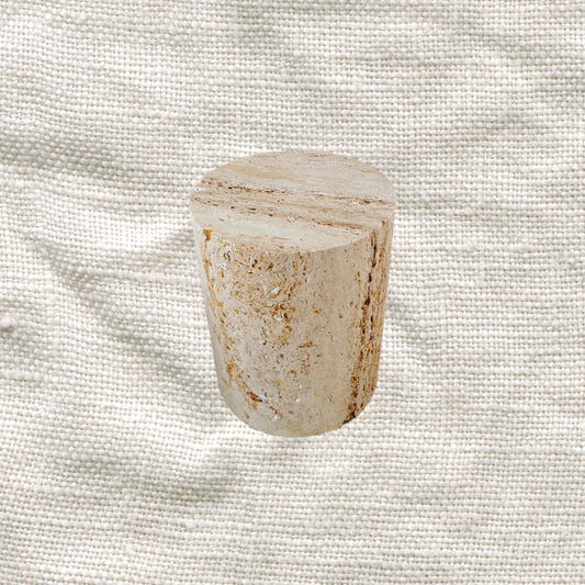 Round Travertine Solid Side Table