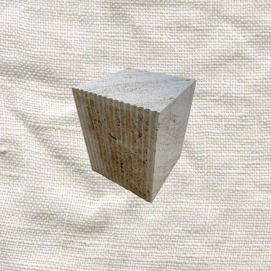 Hollow Travertine Side Table