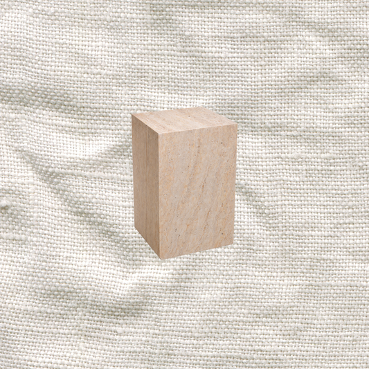 Hollow Travertine Cube Side Table