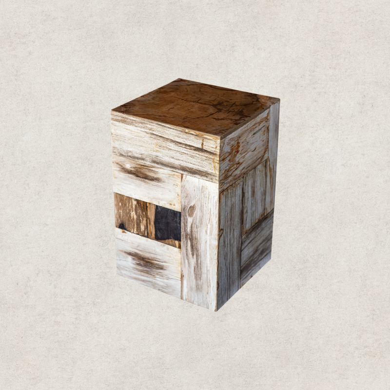 Brown Petrified Wood - Hollow Stool