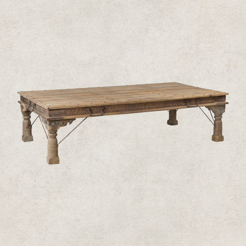 Old Teak Coffee Table 227x118x61cm