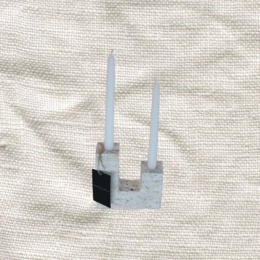 Travertine Candle Holder Smooth