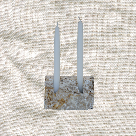 Travertine Candle Holder Rough