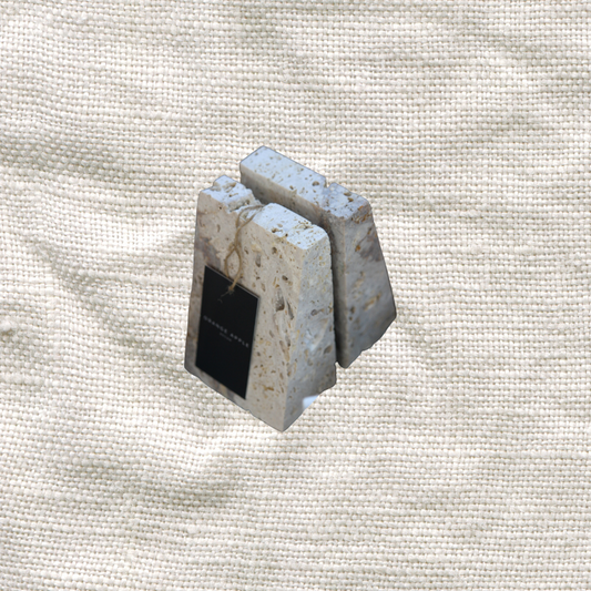 Travertine Onyx Book Ends - Set of 2