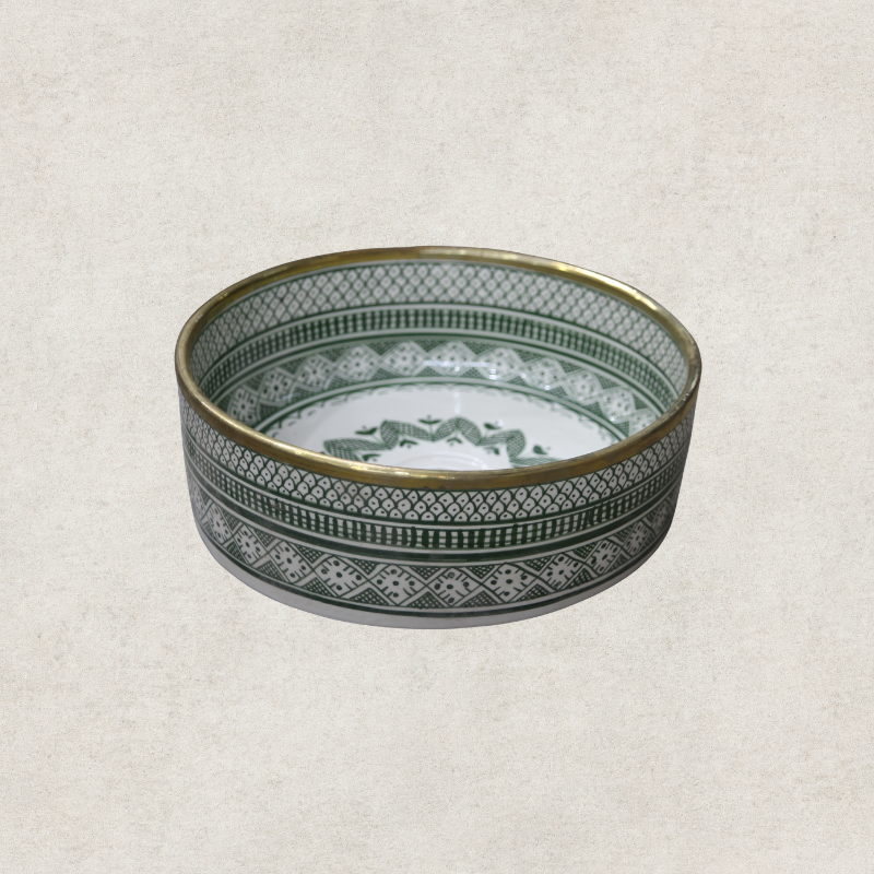 Ceramic Basin with Copper