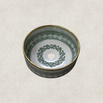 Ceramic Basin with Copper