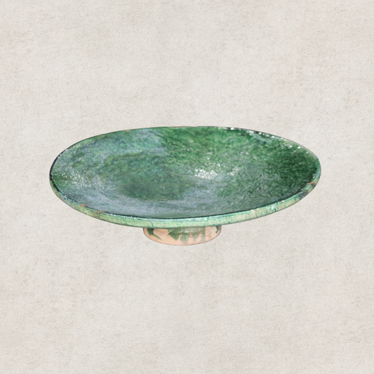 Green Glazed Tamegroute Plate
