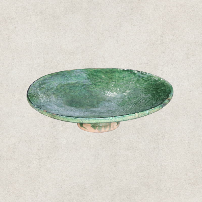 Green Glazed Tamegroute Plate