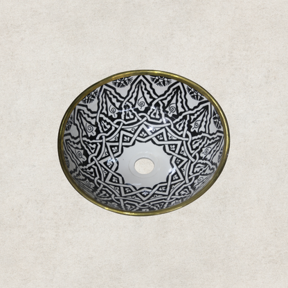 Ceramic Basin with Copper