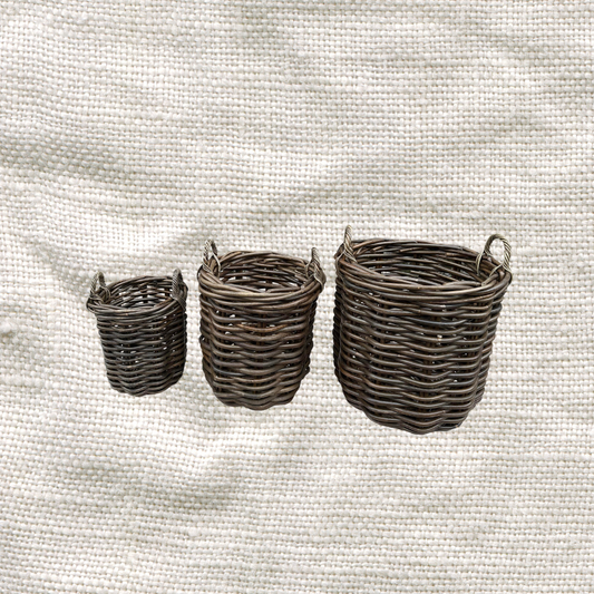 Jungle Grey Round Basket 40x40x40cm