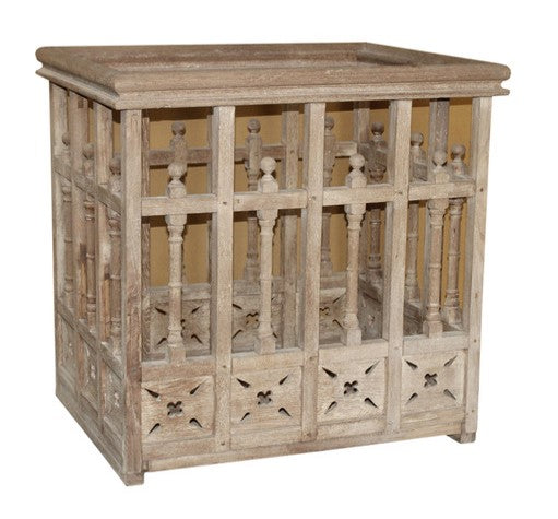 Balustrade-Style Wooden Planters 97x75x97cm