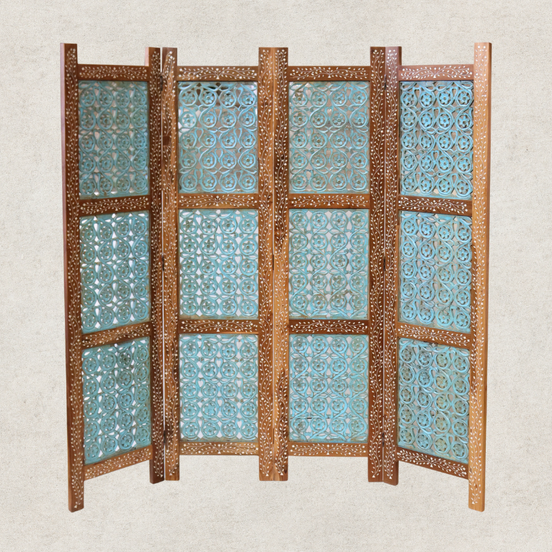 Wood and Bone Inlay Screen