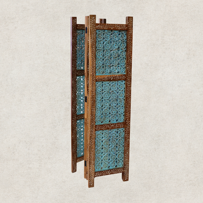 Wood and Bone Inlay Screen