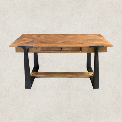 Wood and Iron Dining Table 173x76x78cm