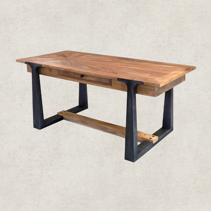 Wood and Iron Dining Table 173x76x78cm