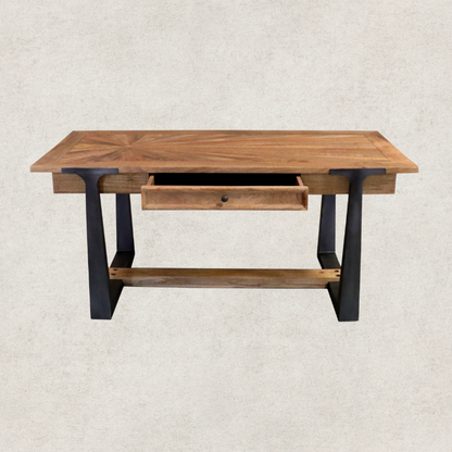 Wood and Iron Dining Table 173x76x78cm