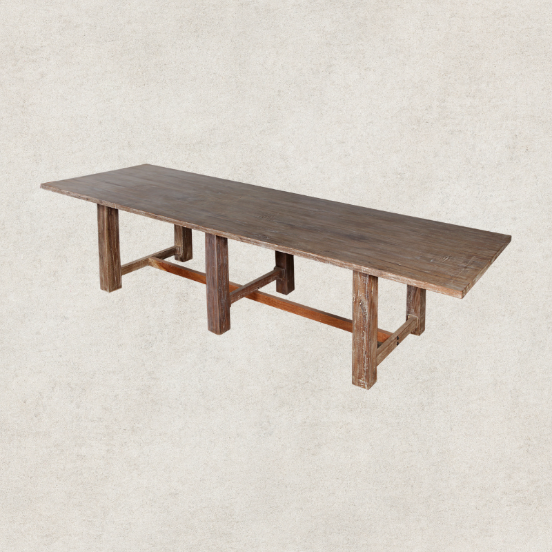 Reclaimed Wood Dining Table 380x107x83cm