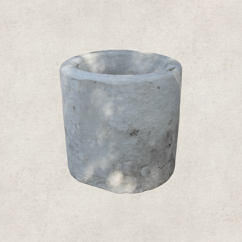 Round Limestone Pot