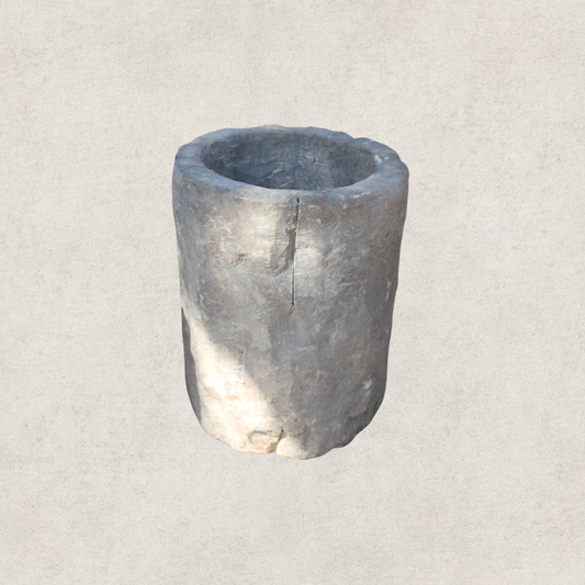 Round Limestone Pot