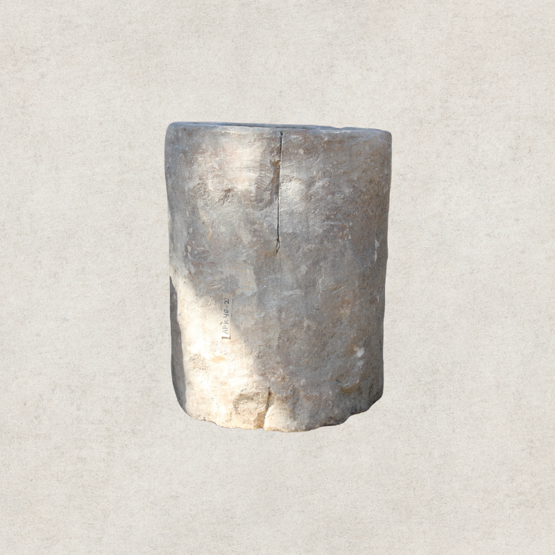Round Limestone Pot