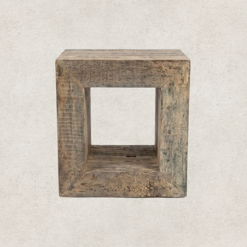 Rustic Side Table - Cube