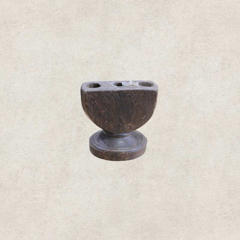 Wooden Candle Holder - Multi