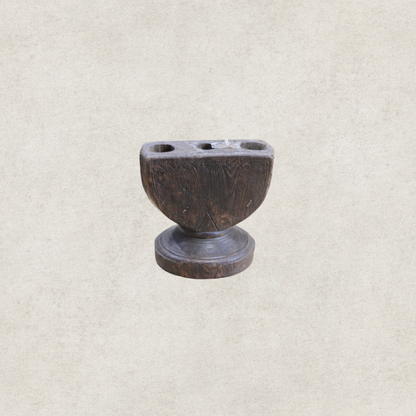 Wooden Candle Holder - Multi