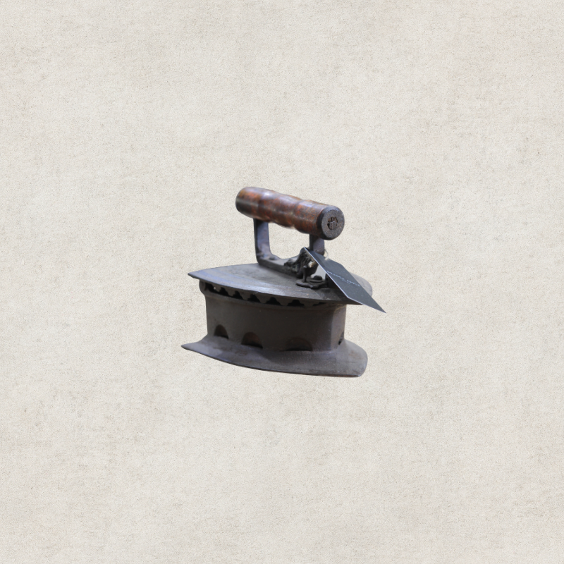 Vintage Iron Press Door Stopper Medium