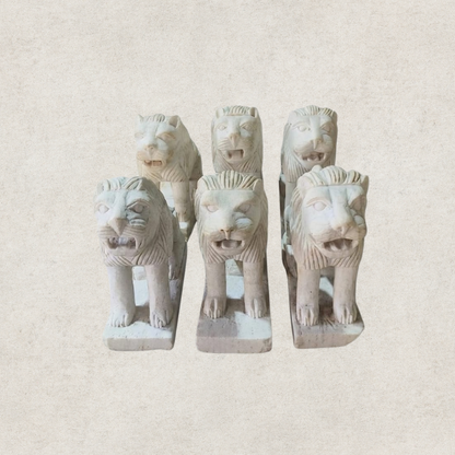 Carved Marble Lion